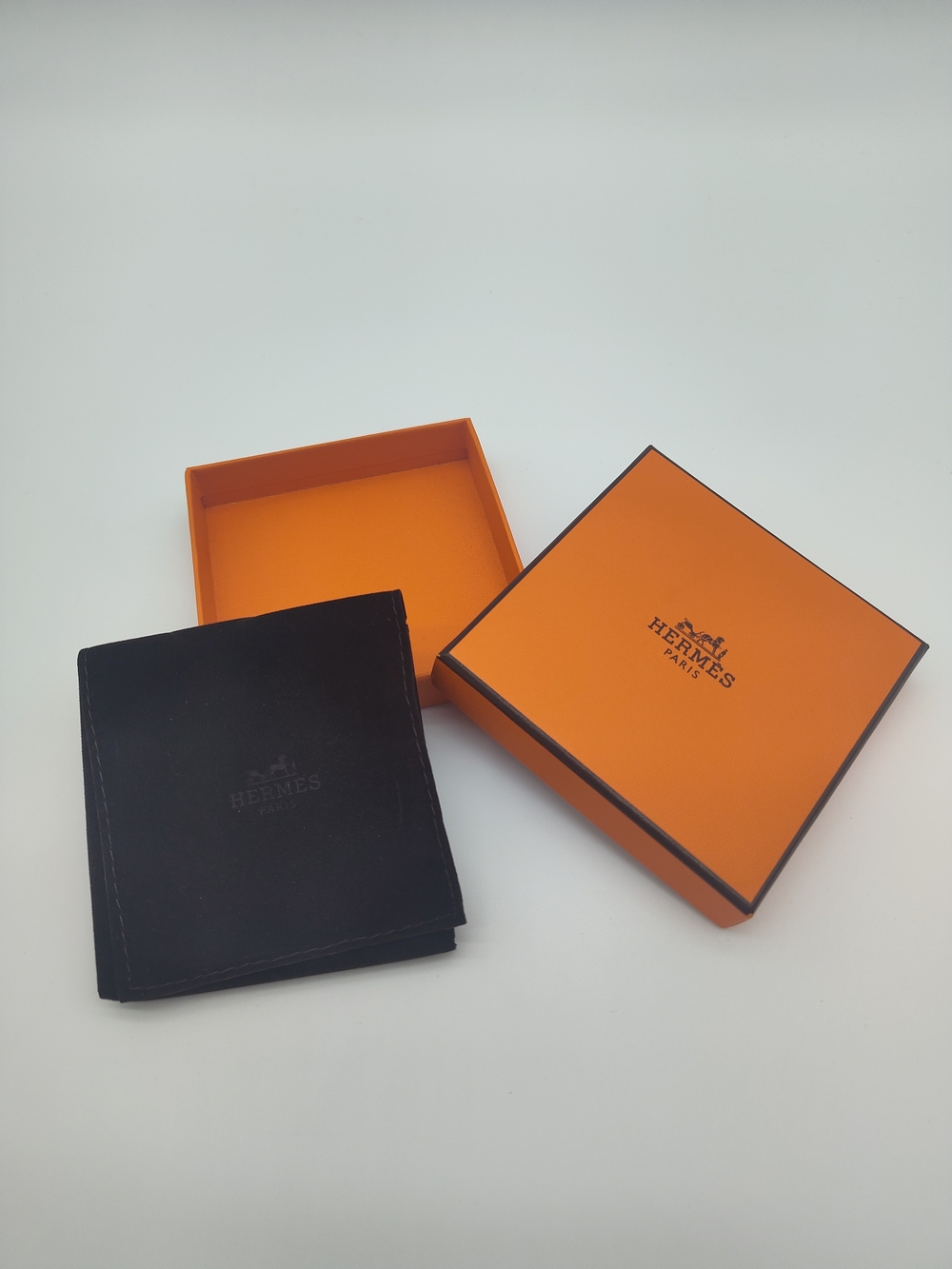 HERMÈS Paris Jewelry Box Dust Bag Presentation Set Orange Luxury Packaging